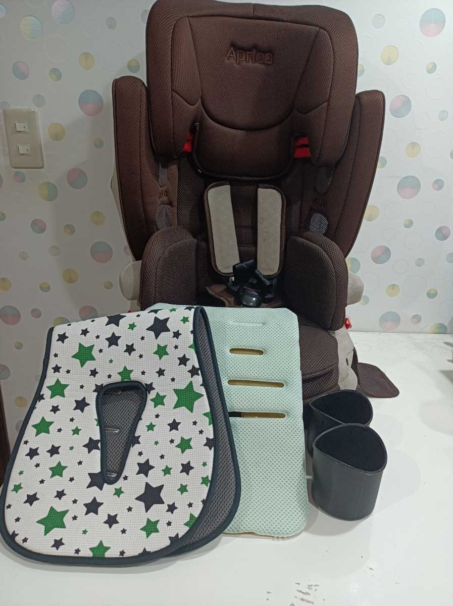 エアグルーヴ アップリカ | Aprica ベビーカー・チャイルドシートの ジュニアシート チャイルドシート Apricaアップリカチャイルドジュニアシートエアグルーヴ 良品 プレミアム AD ドリンクホルダー付 チャイルド&amp;ジュニアシート Aprica(アップリカ) ドリンクホルダー 安全