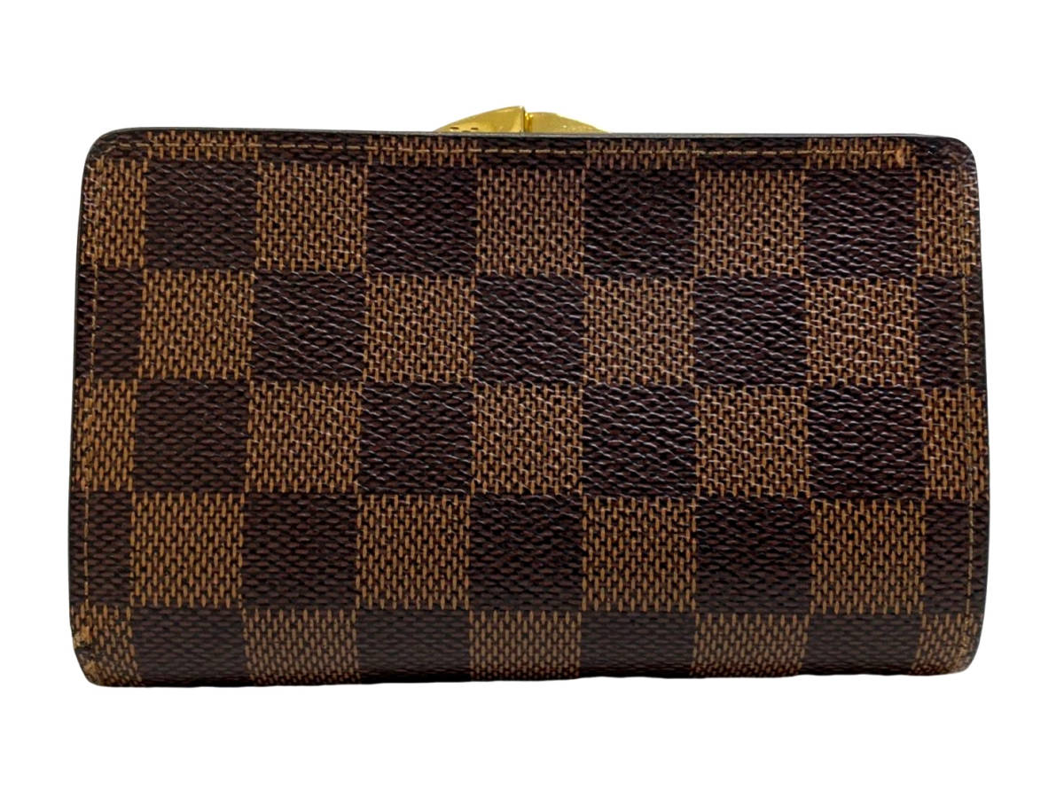 ★☆【良好品】LOISVITTON ルイヴィトン ダミエ ヴィエノワ がま口 コンパクト ウォレット 財布 メンズ レディース☆★