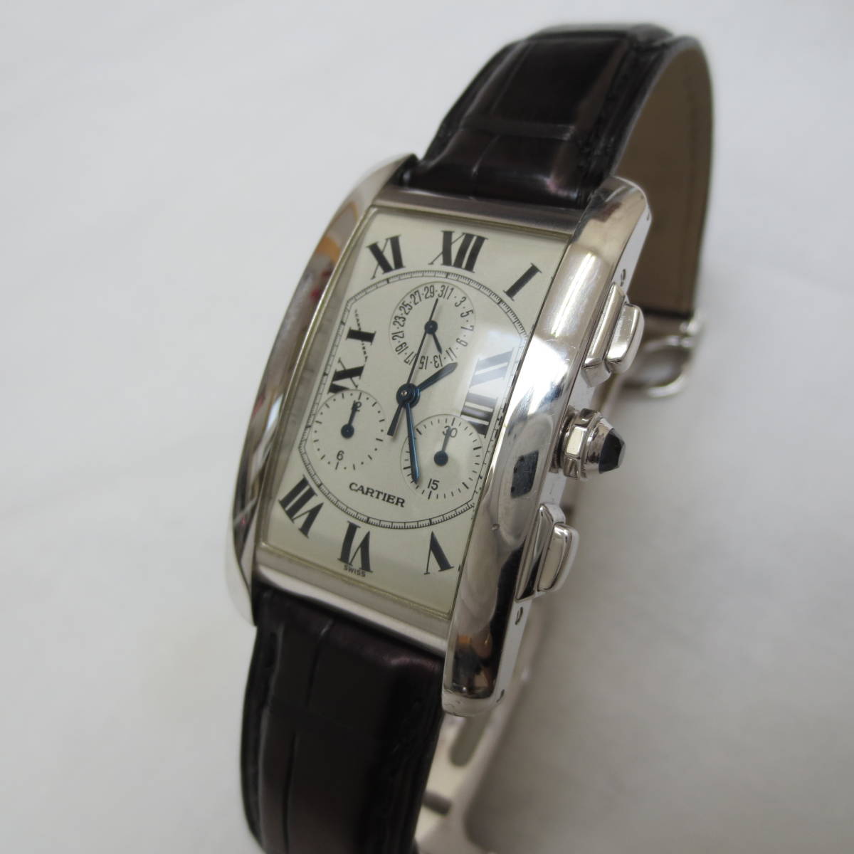 Cartier TANK AMERICAN カルティエ タンク アメリカンLM クロノリ 