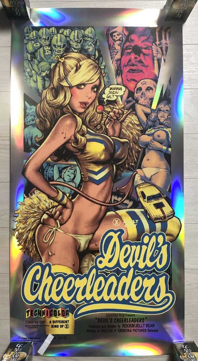 Rockin'Jelly Bean/“Devil's Cheer Leaders” シルクスクリーンポスター