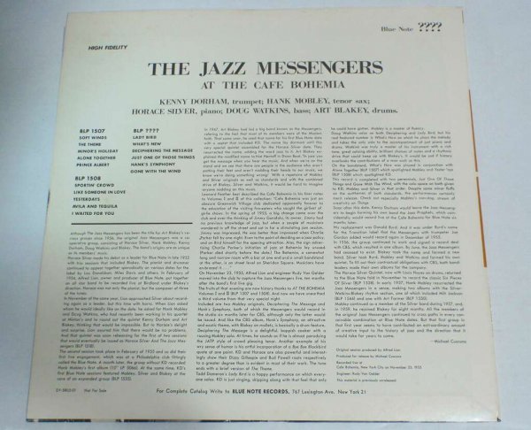 ☆非売品【LP THE JAZZ MESSENGERS AT THE CAFE BOHEMIA VOL.3】Blue