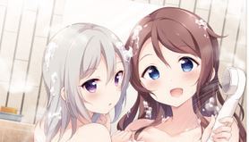 22*〇 1109HT5/はづき/ゆめぐりゆりめぐり 3巻 有償特典 A4 シャワー タペストリーのみ/未開封