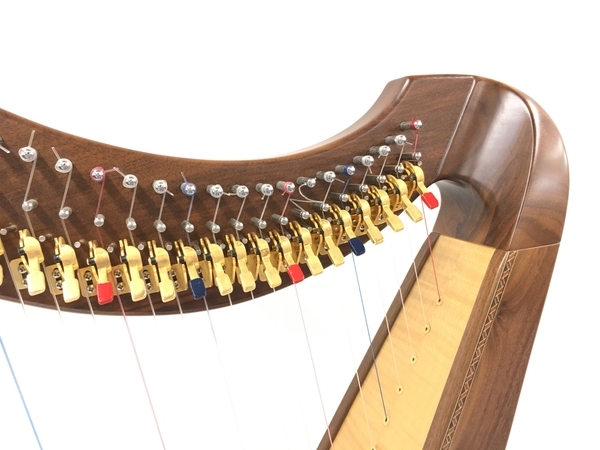 青山ハープ サウルハープ 25S ホワイト 専用ケース付き 25弦 楽譜 青山