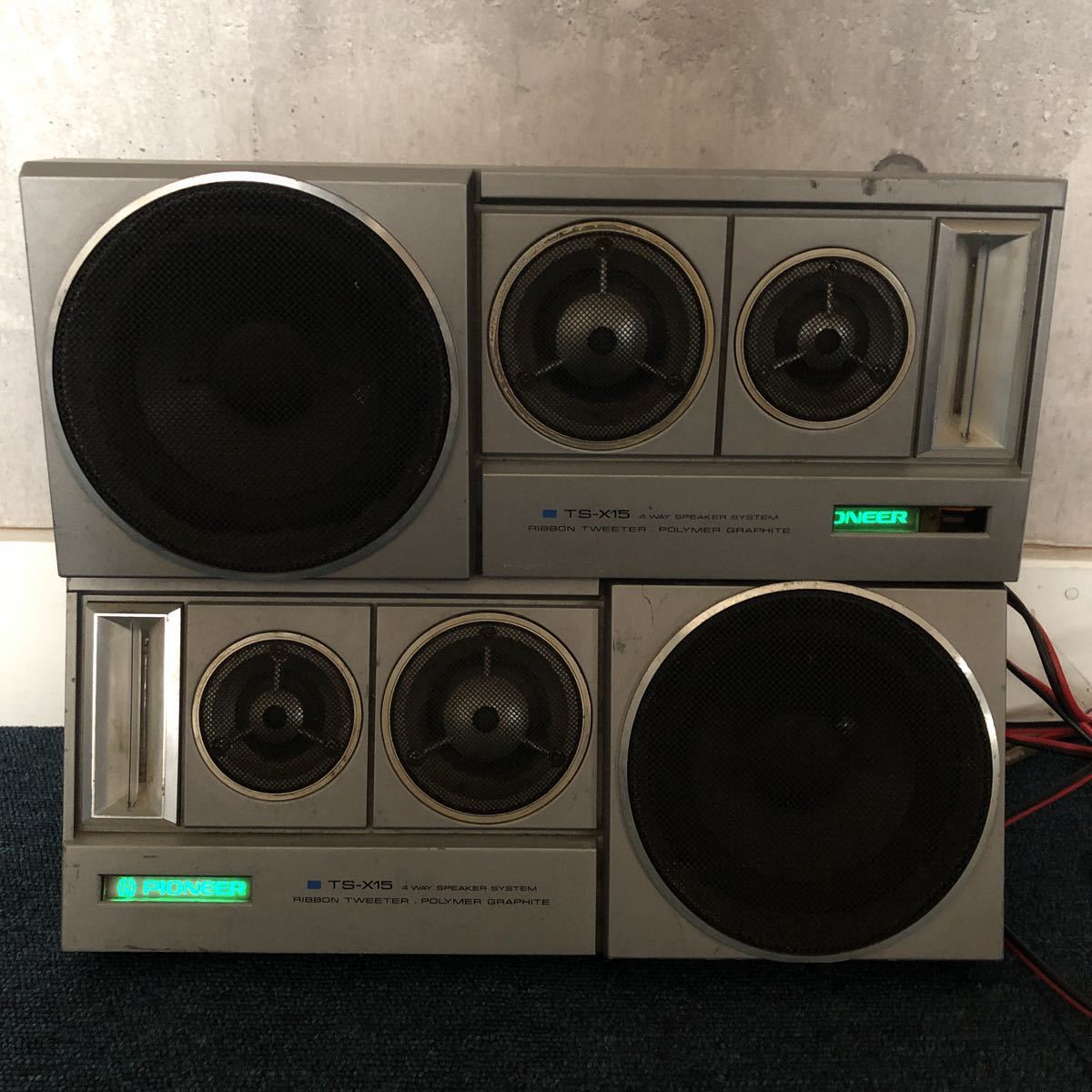 じ EC]Pioneer PIONEER パイオニア TS-X15 当時物 旧車 カースピーカー