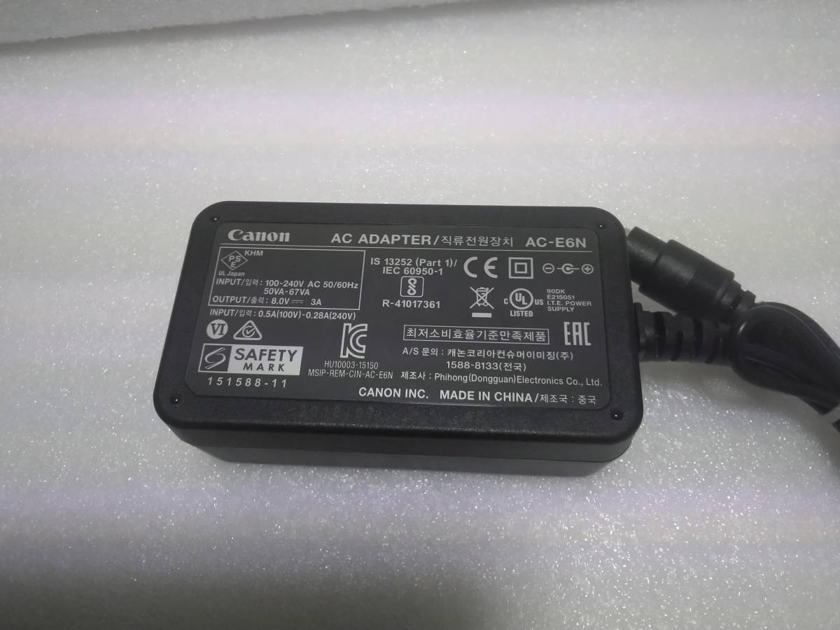 ☆極美品☆Canon純正品AC E6Nアダプターと純正品DCカプラー