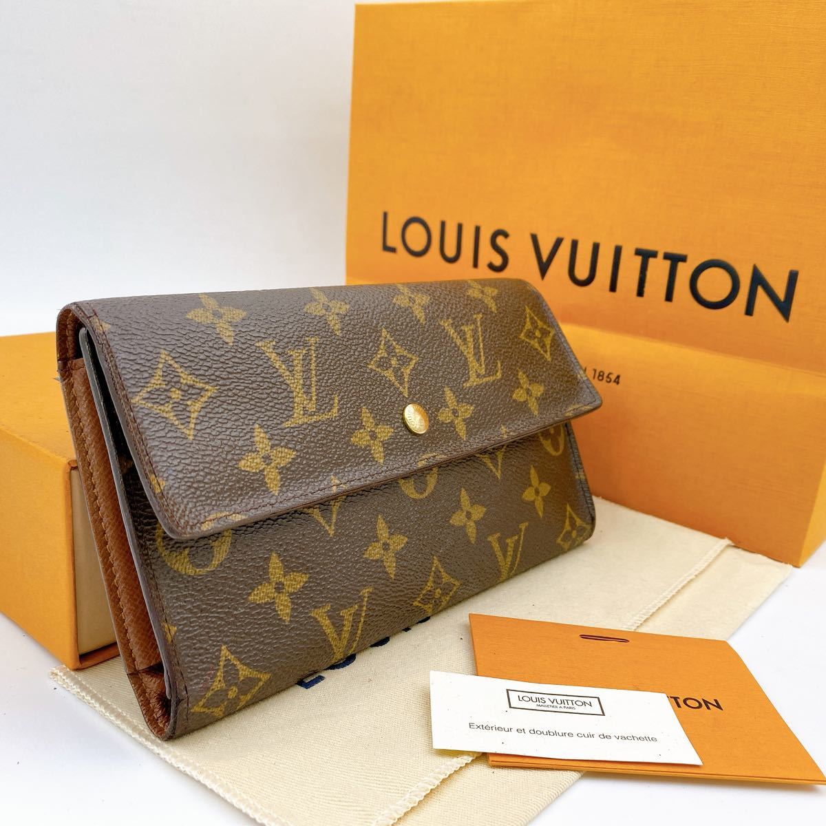 A755【美品】LOUIS VUITTON ルイヴィトン モノグラム ポルトトレゾール 