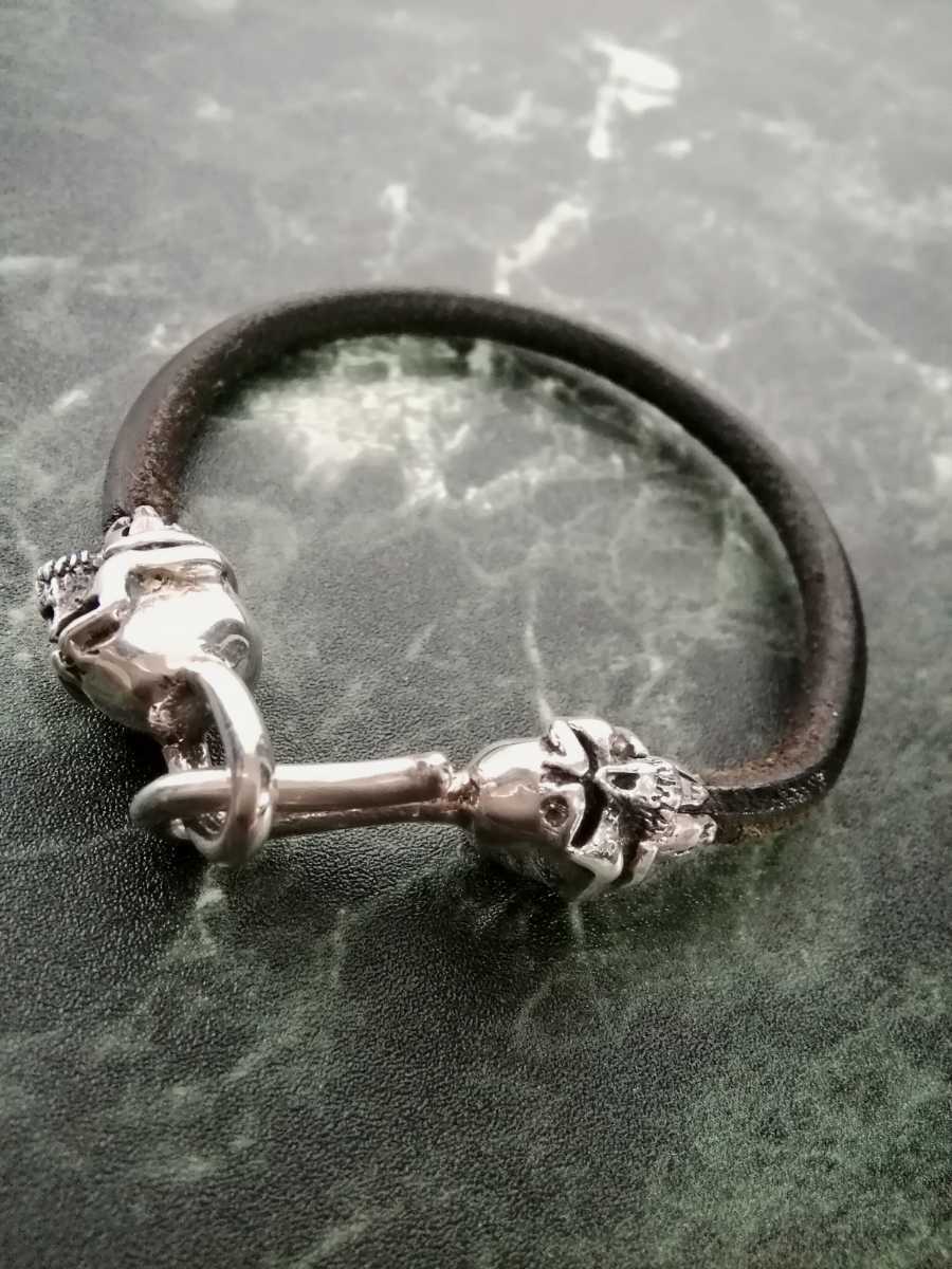 THIRTEEN DESIGNS レザー ブレスレット シルバー925 革 サーティーン