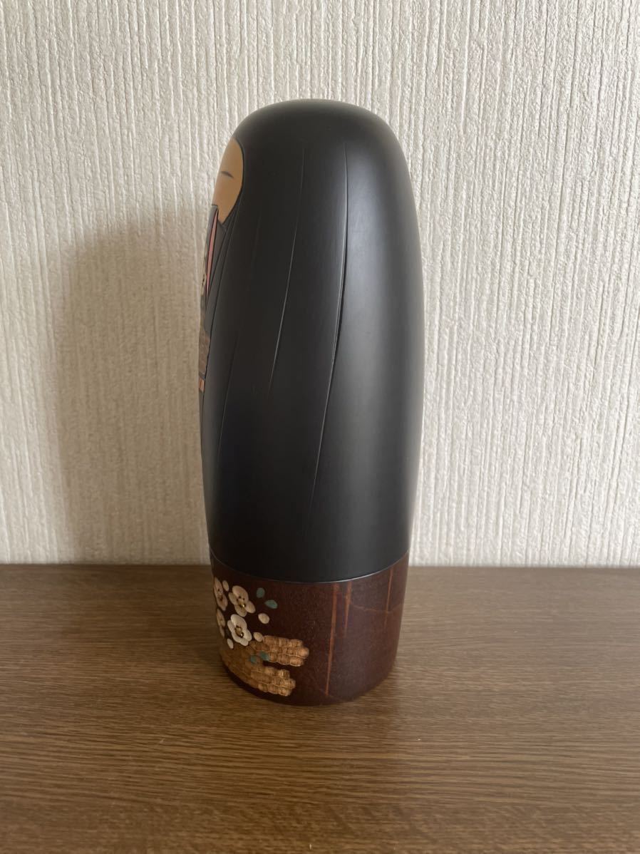 9191◇野沢薫 作 創作こけし◇花柄着物 ロングヘアー 伝統工芸品