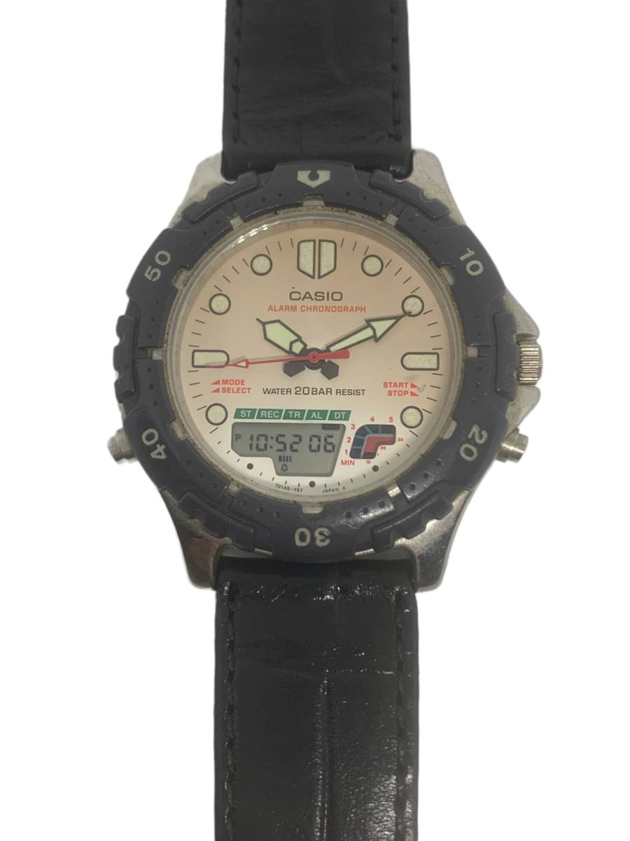 CASIO カシオ AD-723 アラーム クロノグラフ クォーツ 3針 デジアナ 
