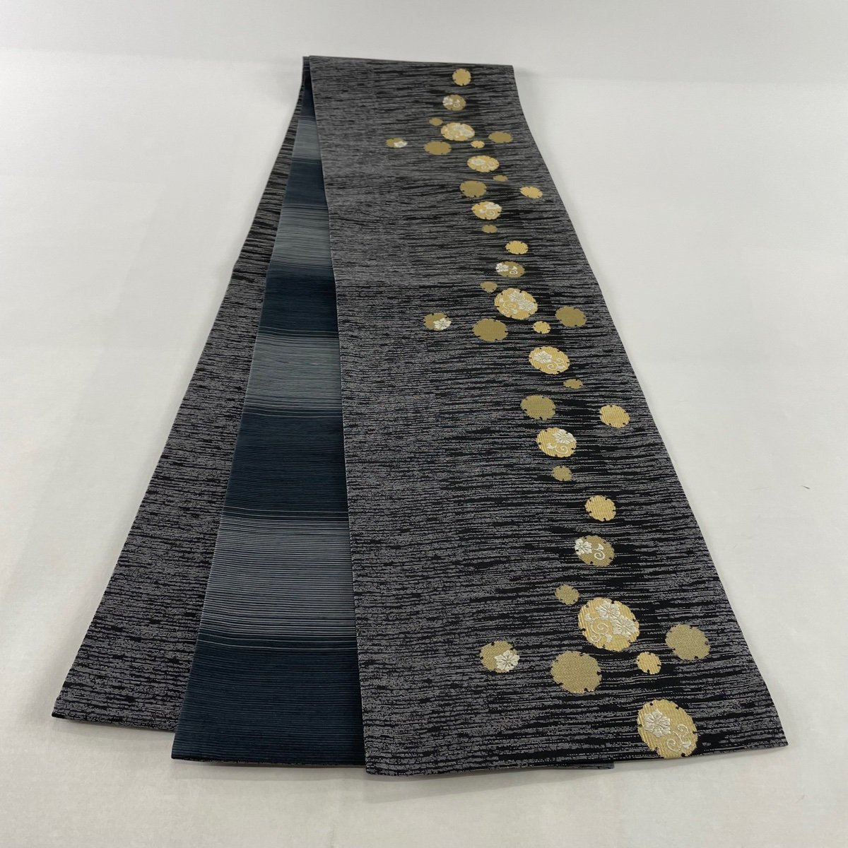 千地泰弘の通販 金糸 美品 六通 袋帯 落款 千地泰弘 名品 花唐草 縞 紫 中古 正絹 千 - 着物（着物｜和服）：レディース