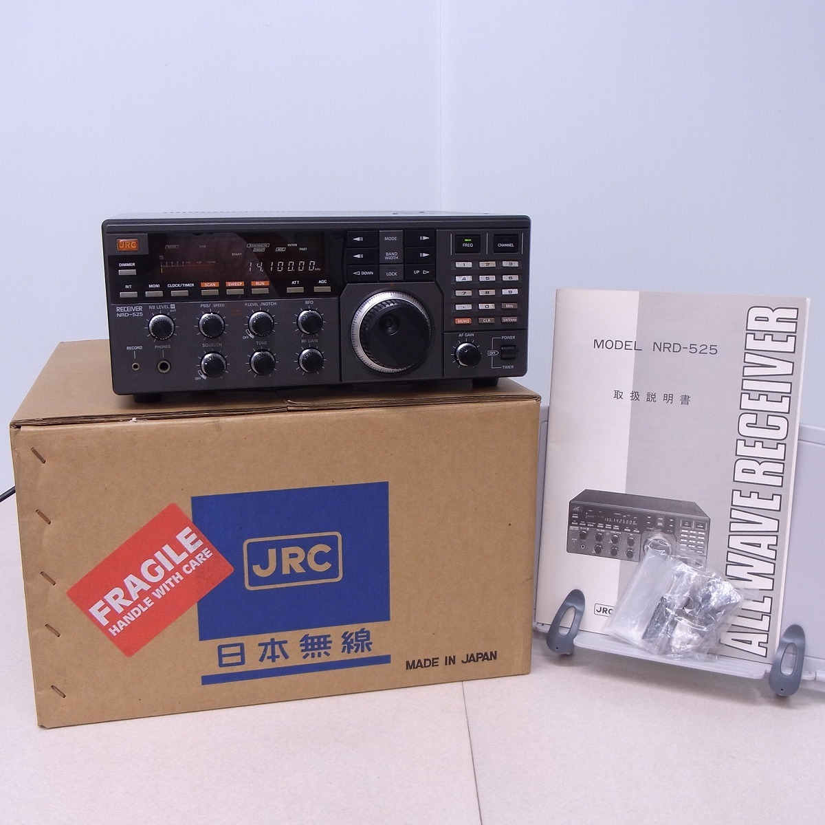 日本無線　通信型受信機　NRD-525 □JRC 日本無線 NRD-525 0.09MHz～34MHz 受信機 元箱・取説付【GM