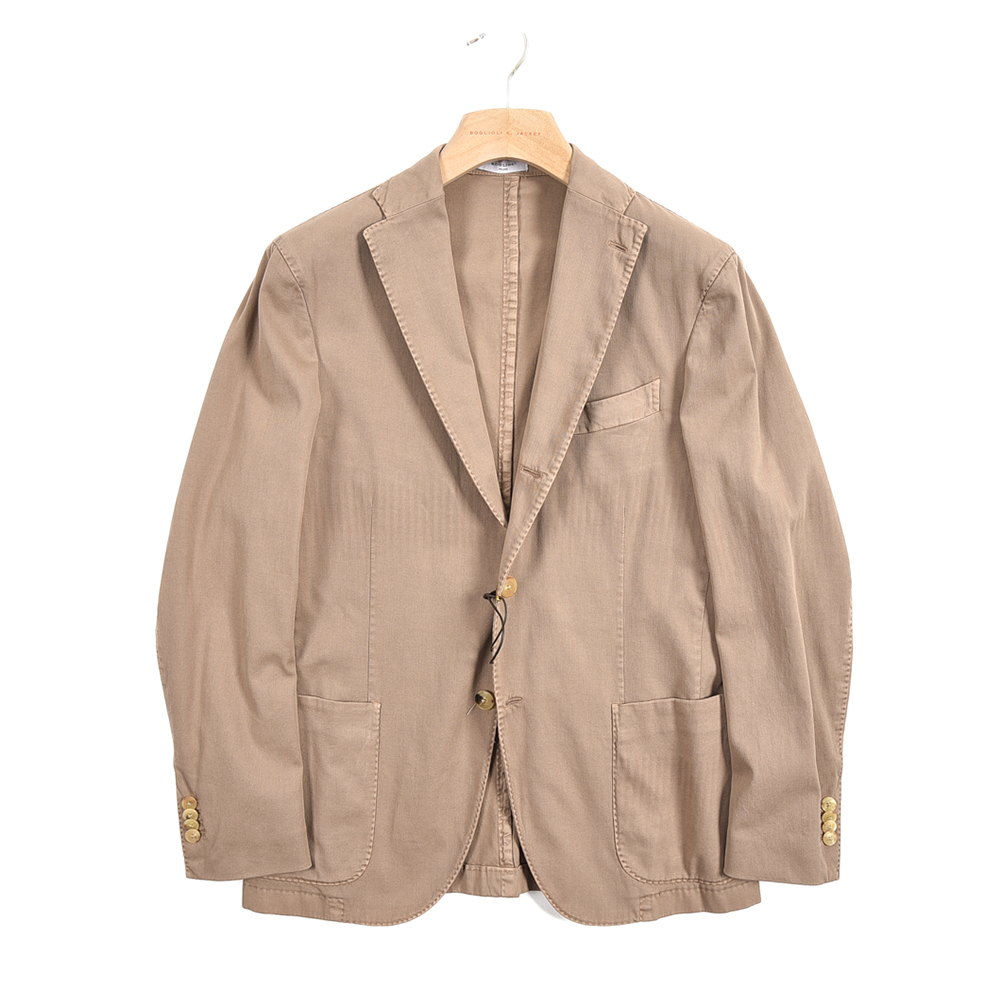新品 訳あり ボリオリ BOGLIOLI K.JACKET テーラード ジャケット 段返り3Bシングル ストレッチ 春夏 メンズ コットン ベージュ 363745