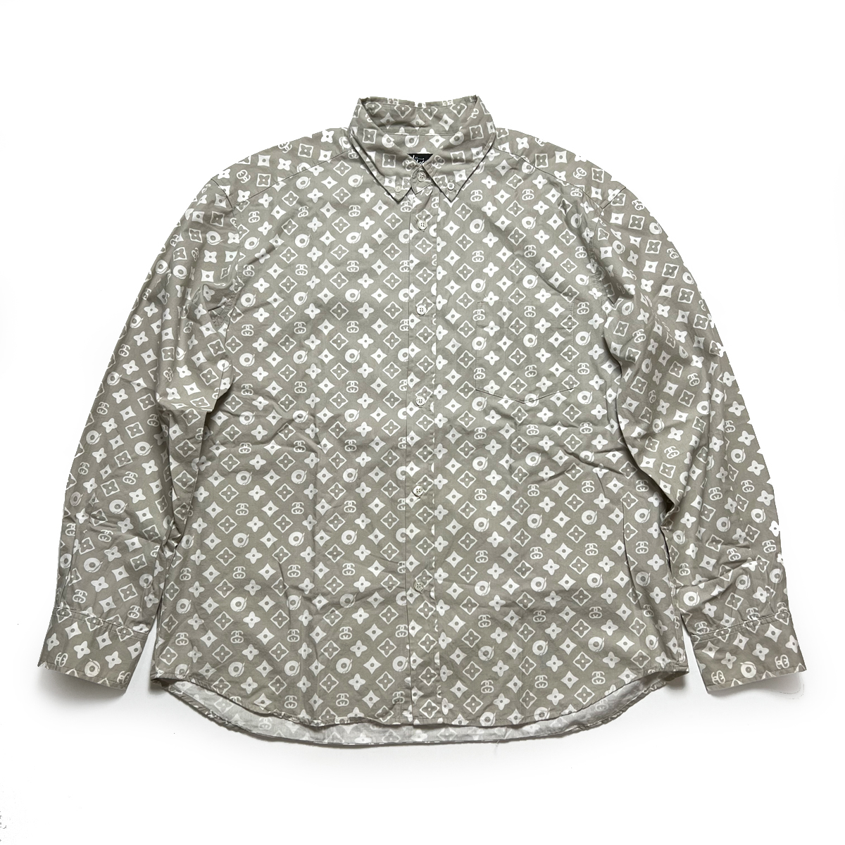 STUSSY モノグラム シャツ L 90's OLD オールド ステューシー ヴィトン