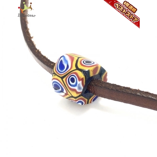 HENRY CUIR アンリークイール レザー琥珀なネックレス 2本セット HENRY