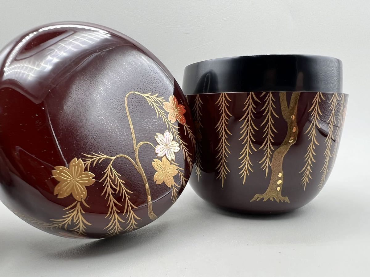 陶楽】茶道具 絵師 平安 祥雲 棗 溜大棗 薄茶器 共箱 【公式通販】