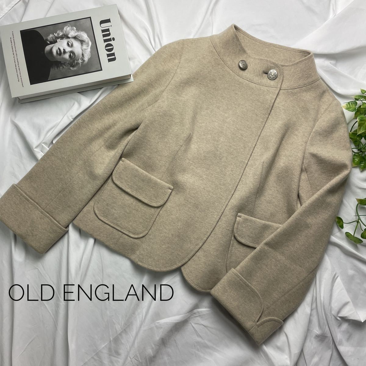 OLD ENGLAND オールドイングランド ショートコート ベージュ S 36 