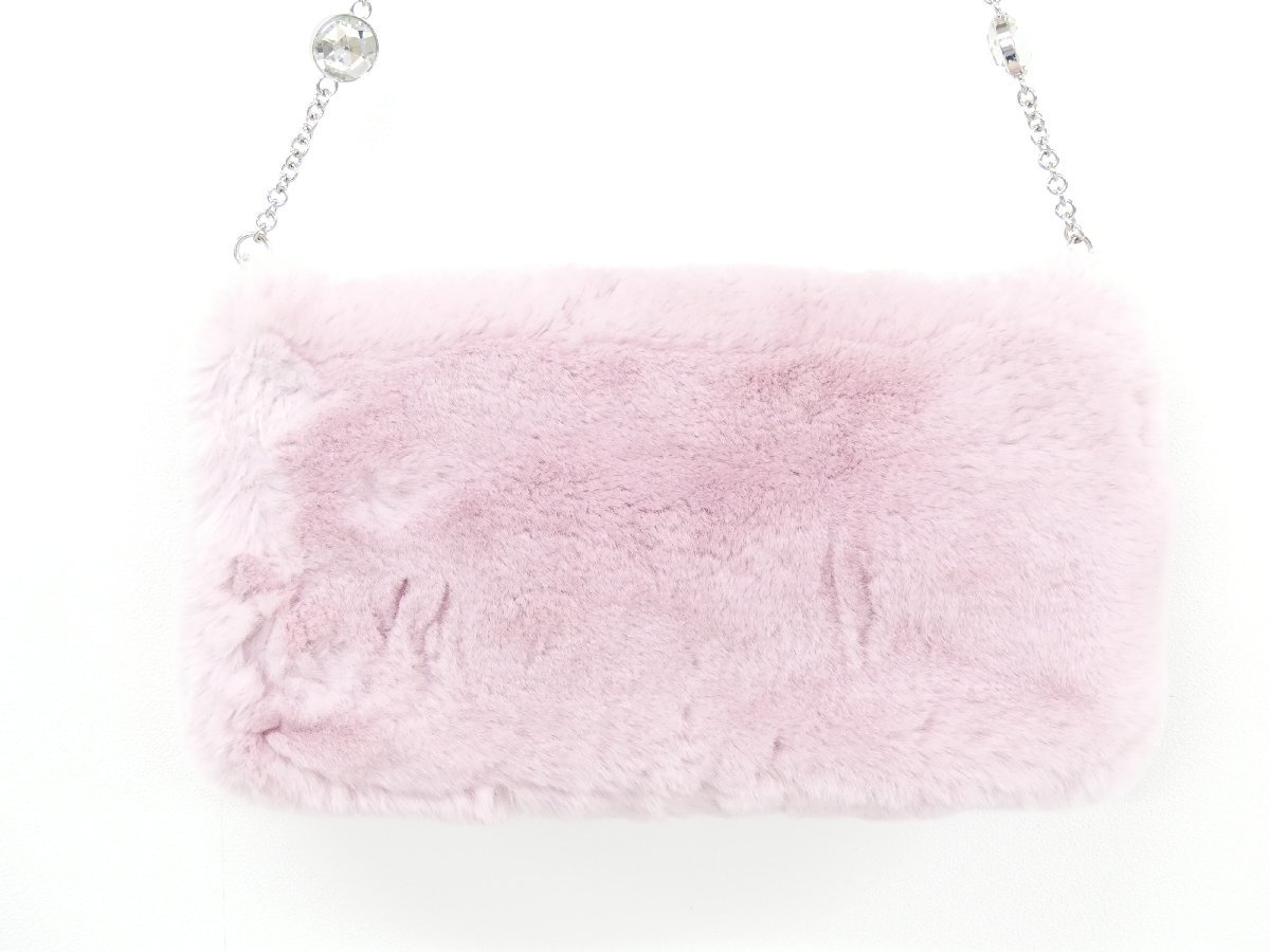 miumiu クリスタルラパンバッグ ピンク クラッチ＆ショルダー ビジュー 