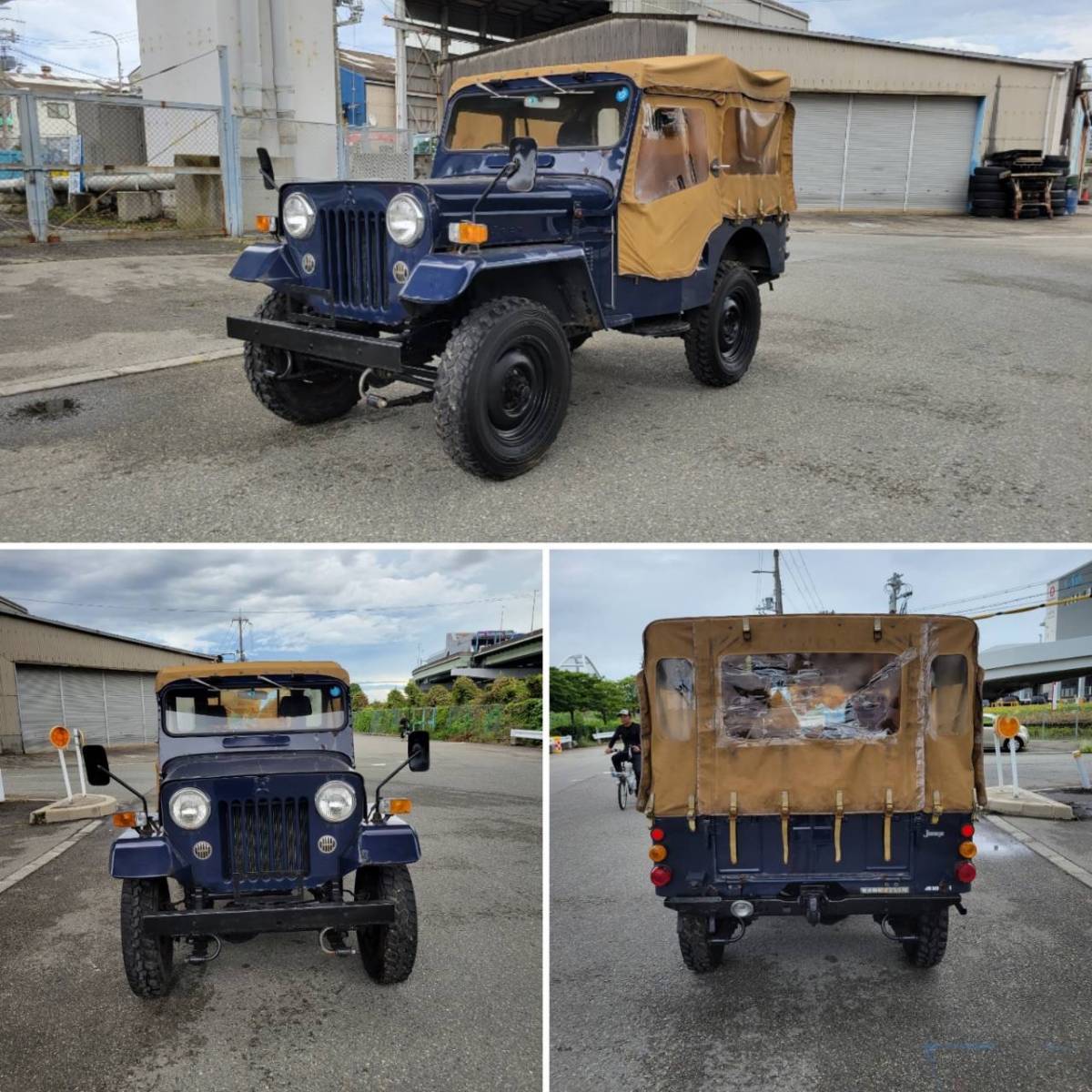 ジープ J58改 昭和52年 三菱ジープ リフトアップ 4WD NOx・PM適合 | 三菱jeep ジムニー＆幌車工房 - J55 J55（改）公認車 筑豊発 三菱 J59☆マッドブラック