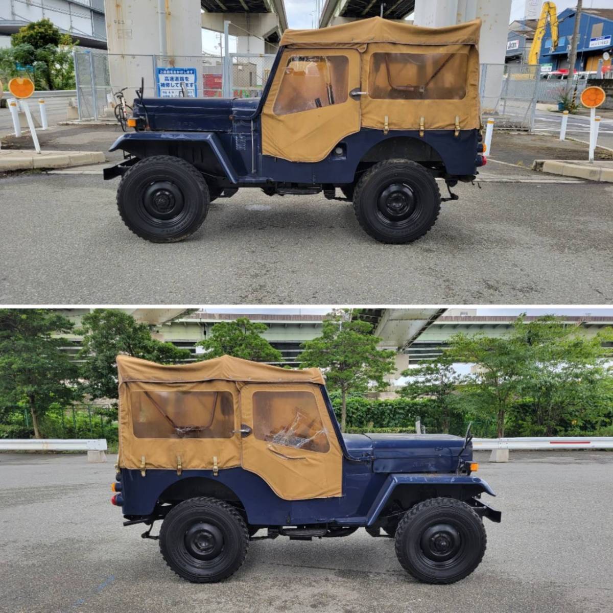 ジープ J58改 昭和52年 三菱ジープ リフトアップ 4WD NOx・PM適合 | 三菱jeep ジムニー＆幌車工房 - J55 J55（改）公認車 筑豊発 三菱 J59☆マッドブラック