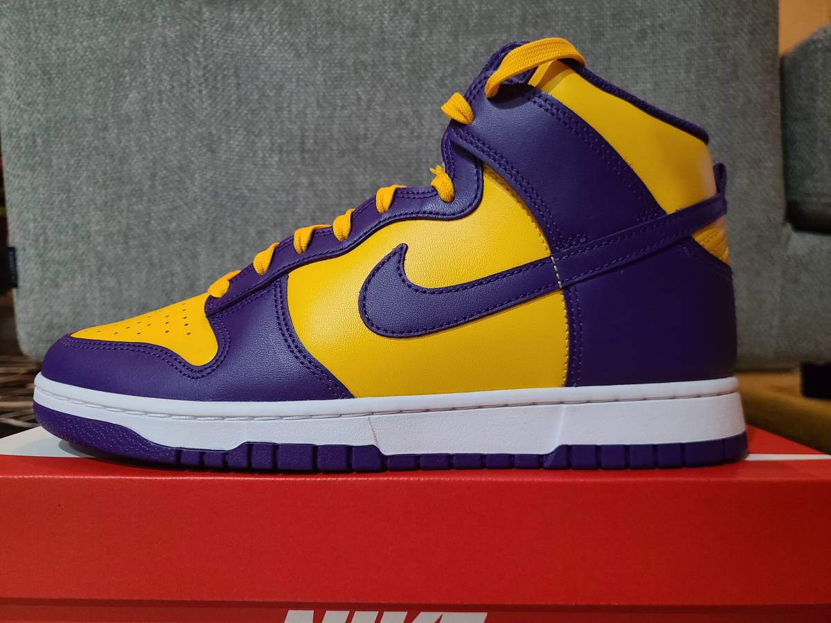 新品 27.5cm NIKE DUNK HIGH RETRO LAKERS ダンク ハイ レトロ