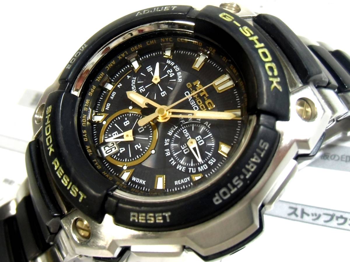 激安大特価，送料無料 超 カシオ G-SHOCK 電波ソーラー時計 MT-G MTG-1000G-9AJF 黒金 メンズ(MT-G)｜売買されたオークション情報、yahooの商品情報をアーカイブ公開 - オークファン G-SHOCK