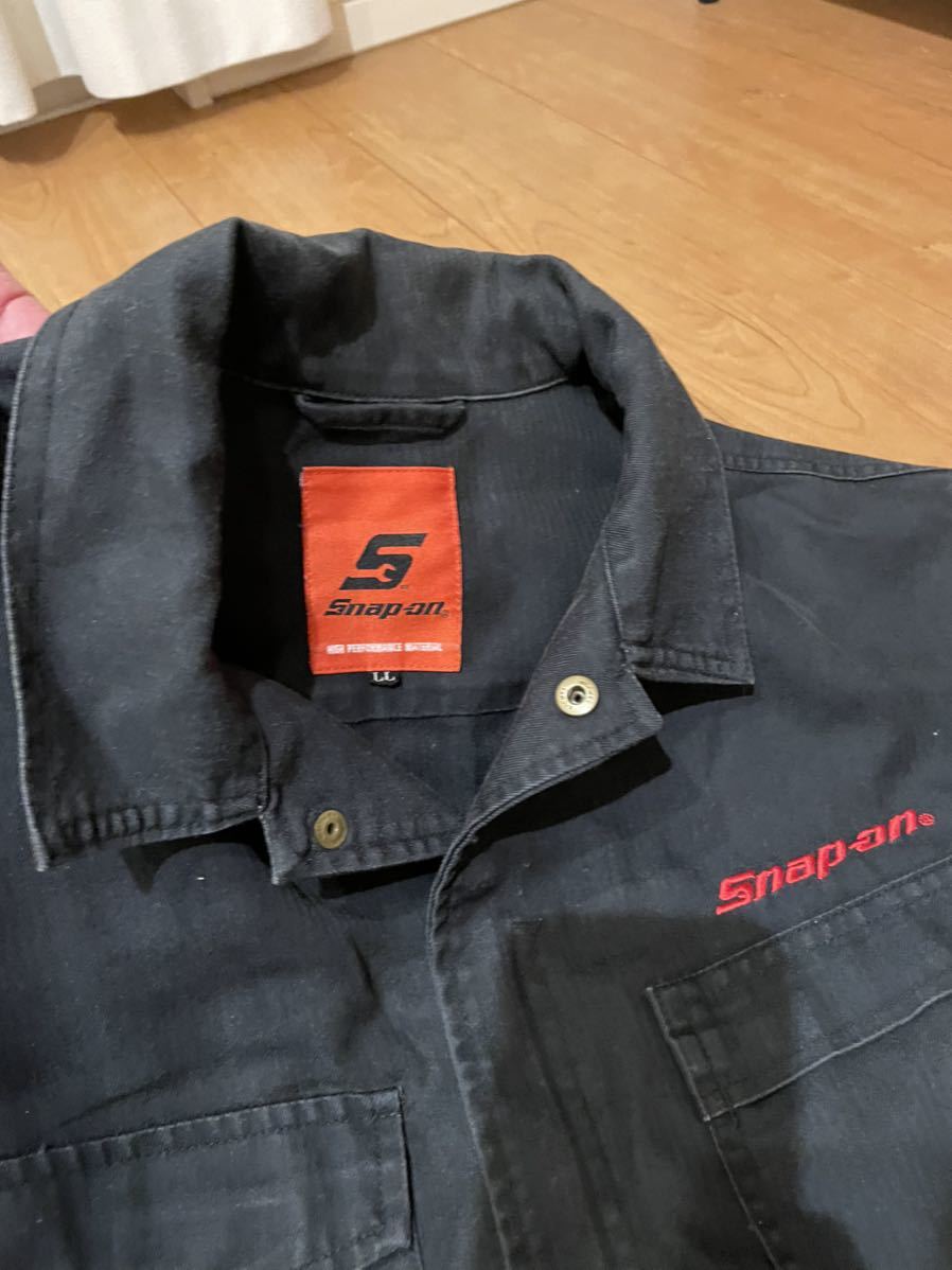 スナップオン snap-on つなぎ ブラック LLサイズ 刺繍ロゴ ハーレー