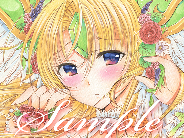 ☆同人 手描き イラスト 【 聖剣伝説3 】 リース ランジェリー ☆ 色紙