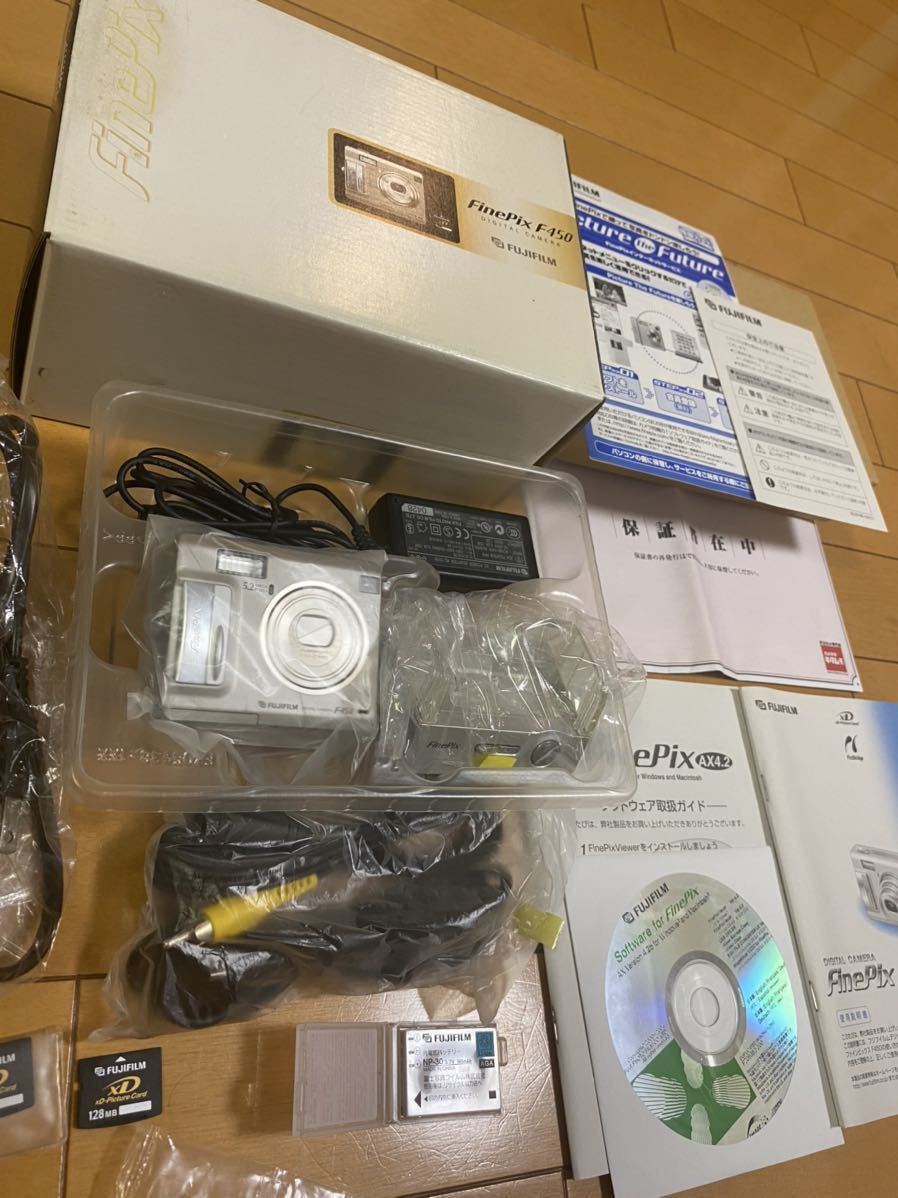 箱付美品/動作済】富士フイルム FinePix F450 xDカード2枚付 カメラ
