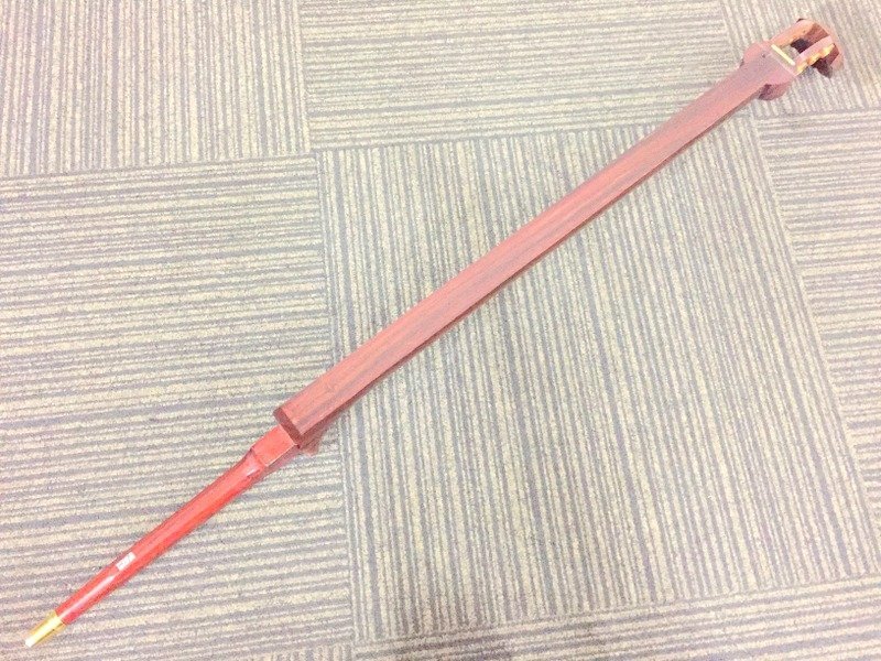 津軽三味線 太棹 延棹 丸胴 全長約1010mm 棹幅約30mm Y4581*