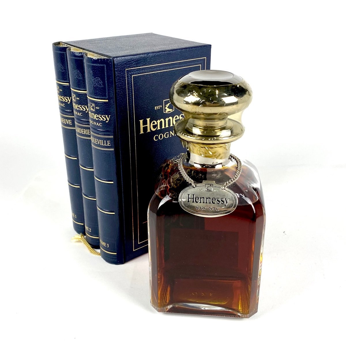 ヘネシー Hennessy ライブラリー デキャンタ シルバートップ ブック型