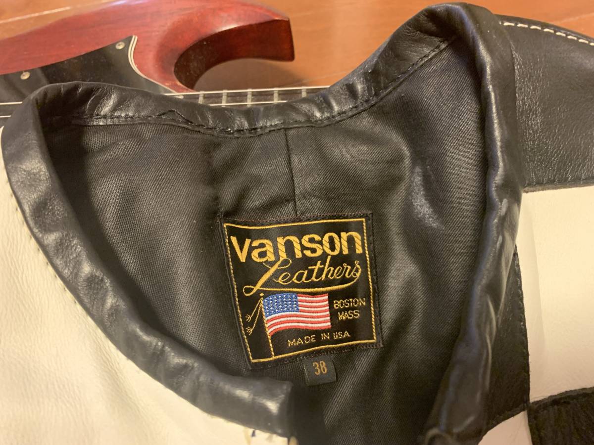 VANSON チェッカー ホワイト＆レッド（レア）絶版 BOSTON MASS  