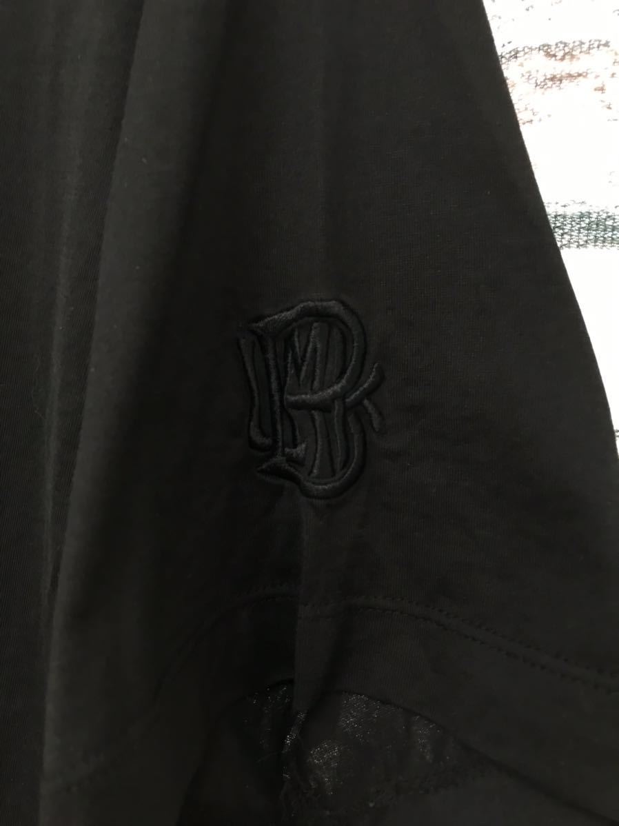 極美品☆BLAMINK ブラミンク☆袖ロゴ刺繍クルーネックTシャツ(トップス