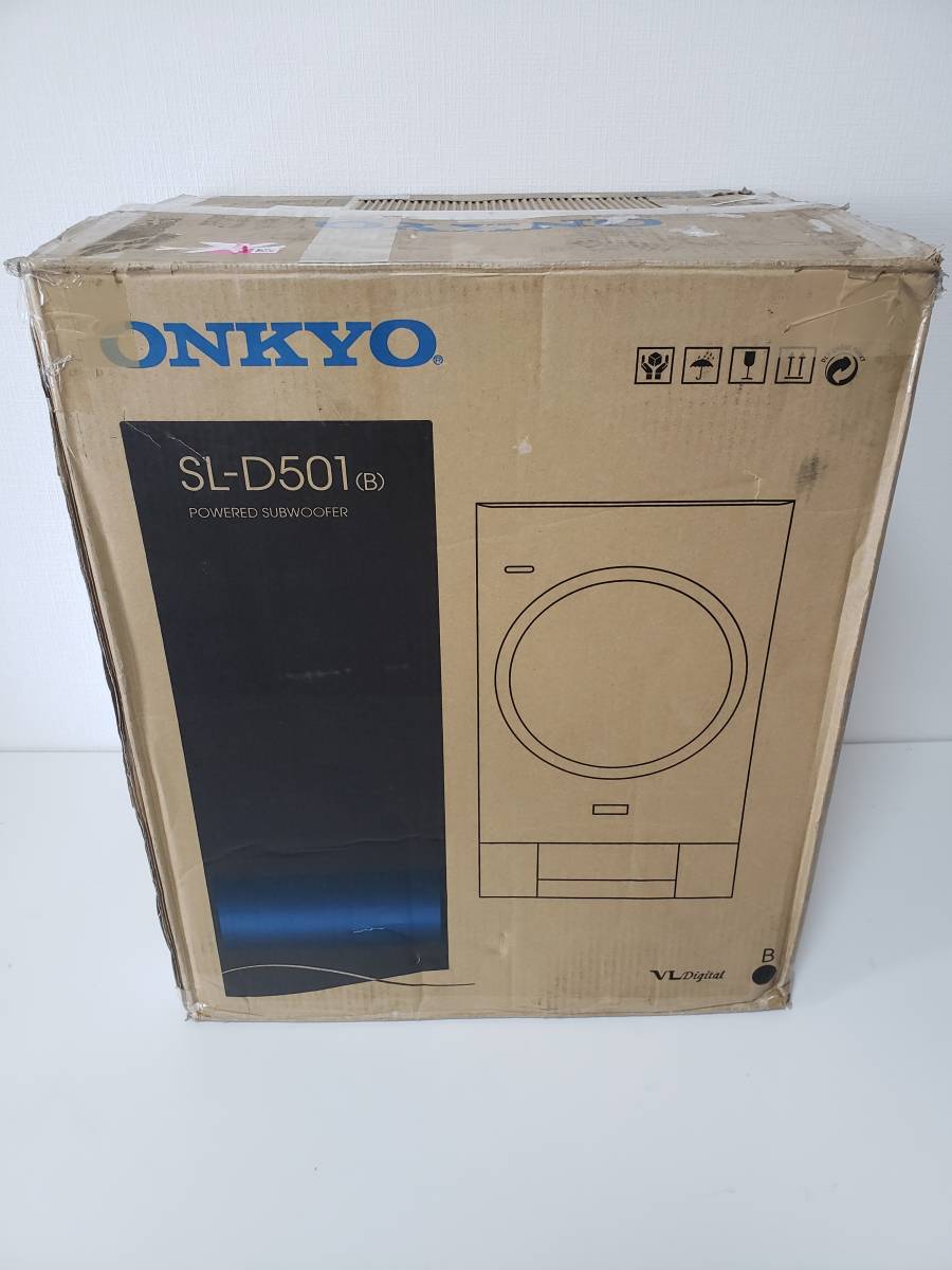 ONKYO オンキョー アクティブサブウーファー SL-D501(B) 外観 【公式通販】