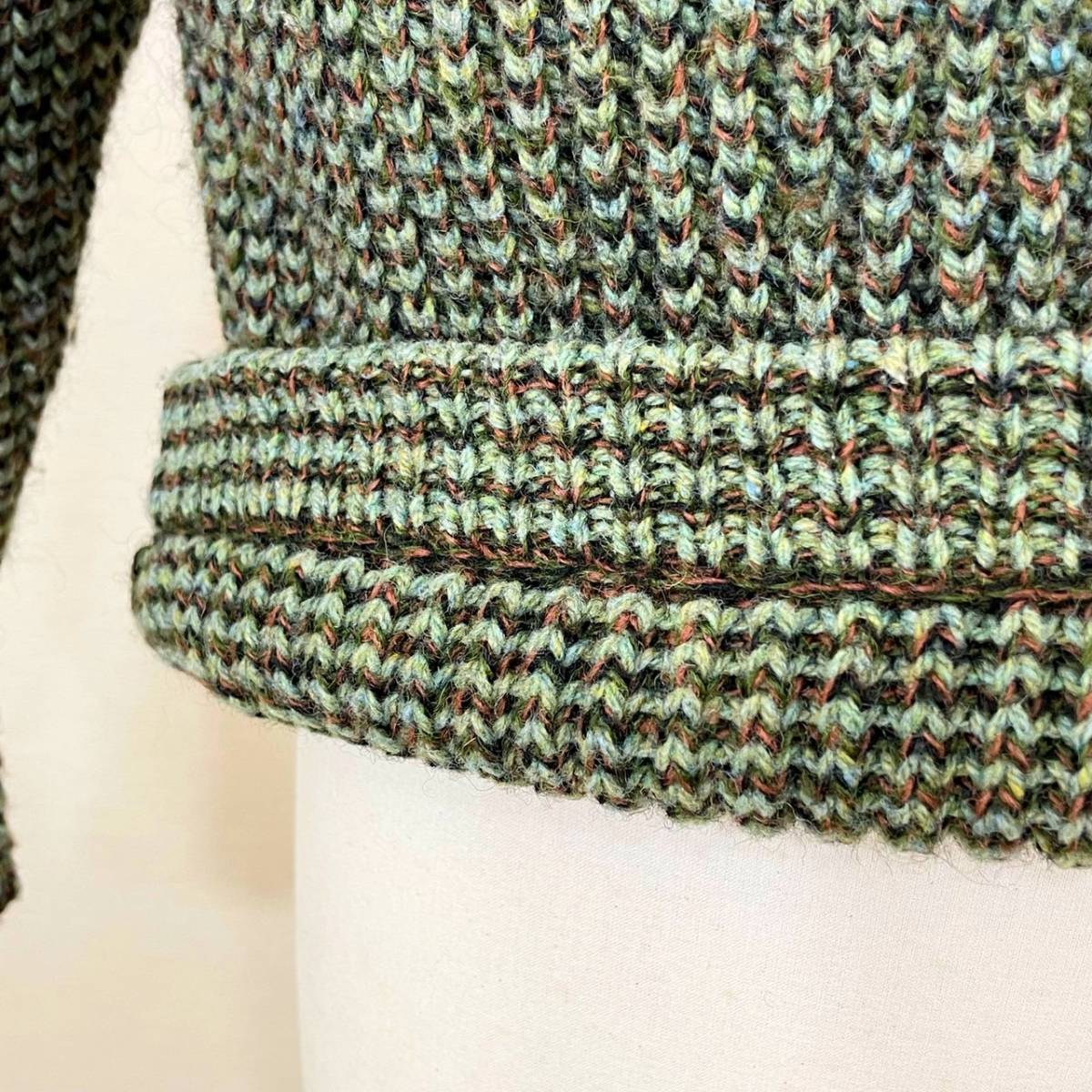 Scotland Mint of Rampant Single Bar 希少《 Mint Condition / Scotland 》70s 80s 超極上品【 Kilspindie スコットランド ビンテージ グリーン アランセーター ML 】