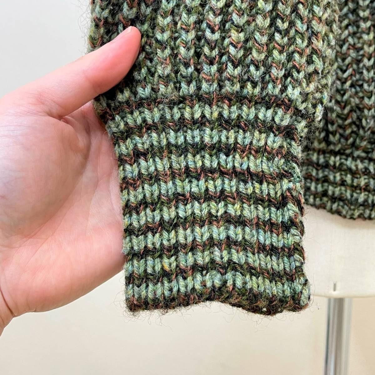 Scotland Mint of Rampant Single Bar 希少《 Mint Condition / Scotland 》70s 80s 超極上品【 Kilspindie スコットランド ビンテージ グリーン アランセーター ML 】