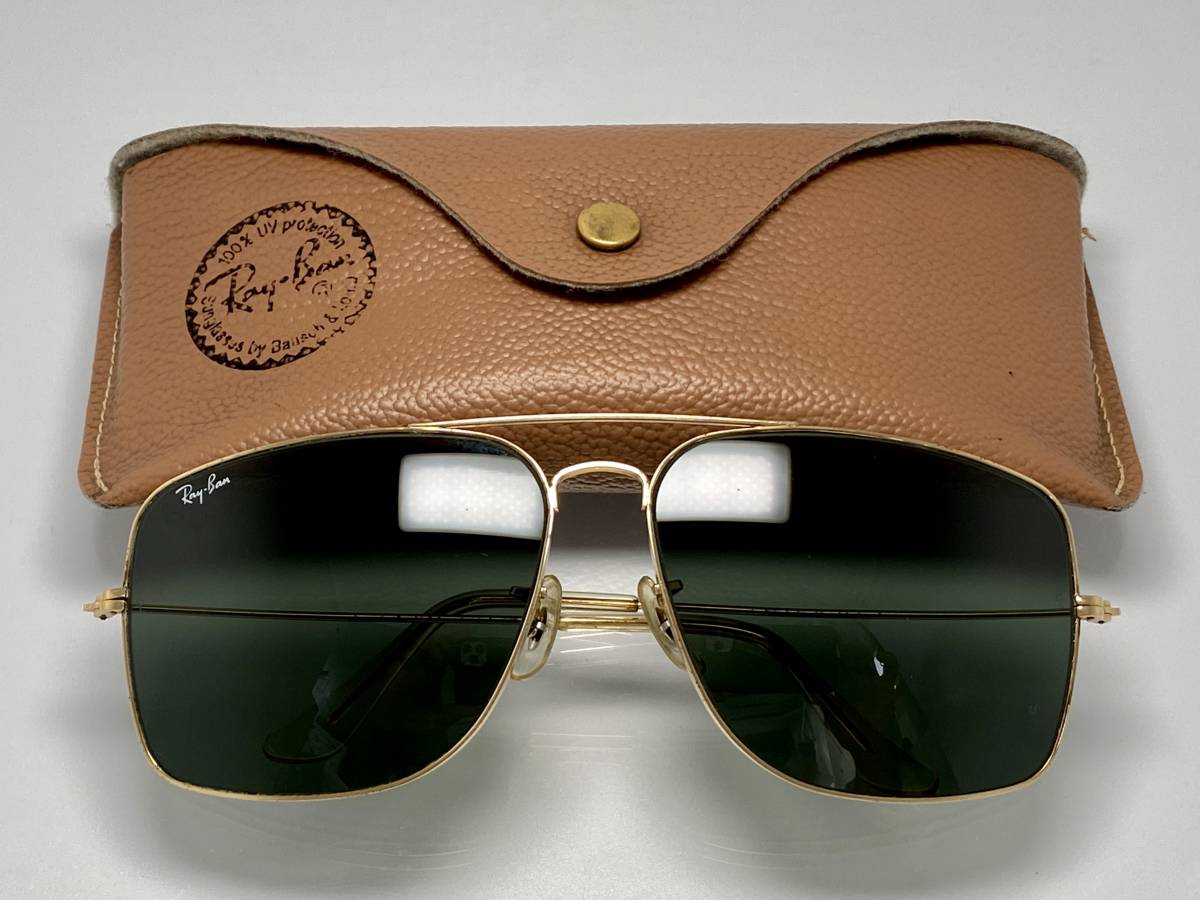 ケース付★B&L RAY-BANボシュロムレイバン EXPLORERエクスプローラー Gold/G-15 金ゴールド 62mm VINTAGE USA製サングラス パイロット