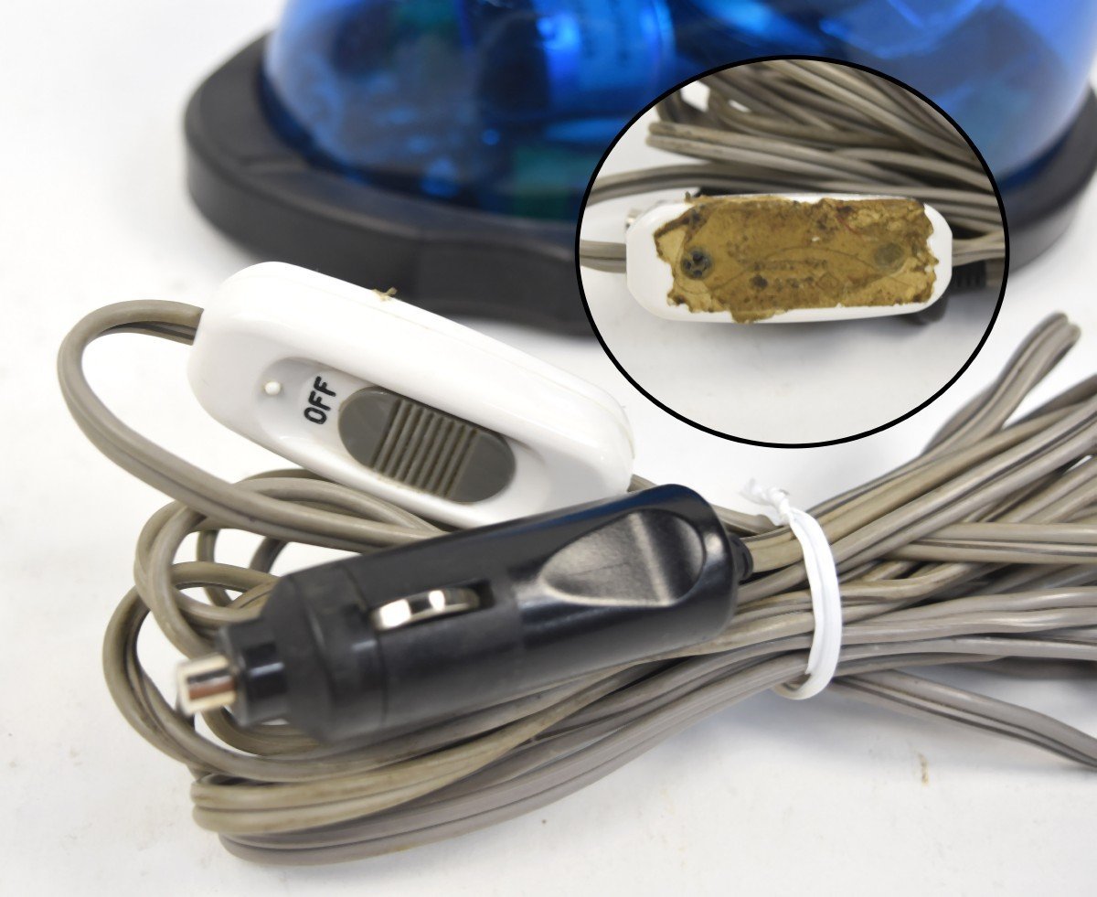動作OK] PALITE パトライト HKFM-101G-B 流線回転灯 12V 車用 シガー 