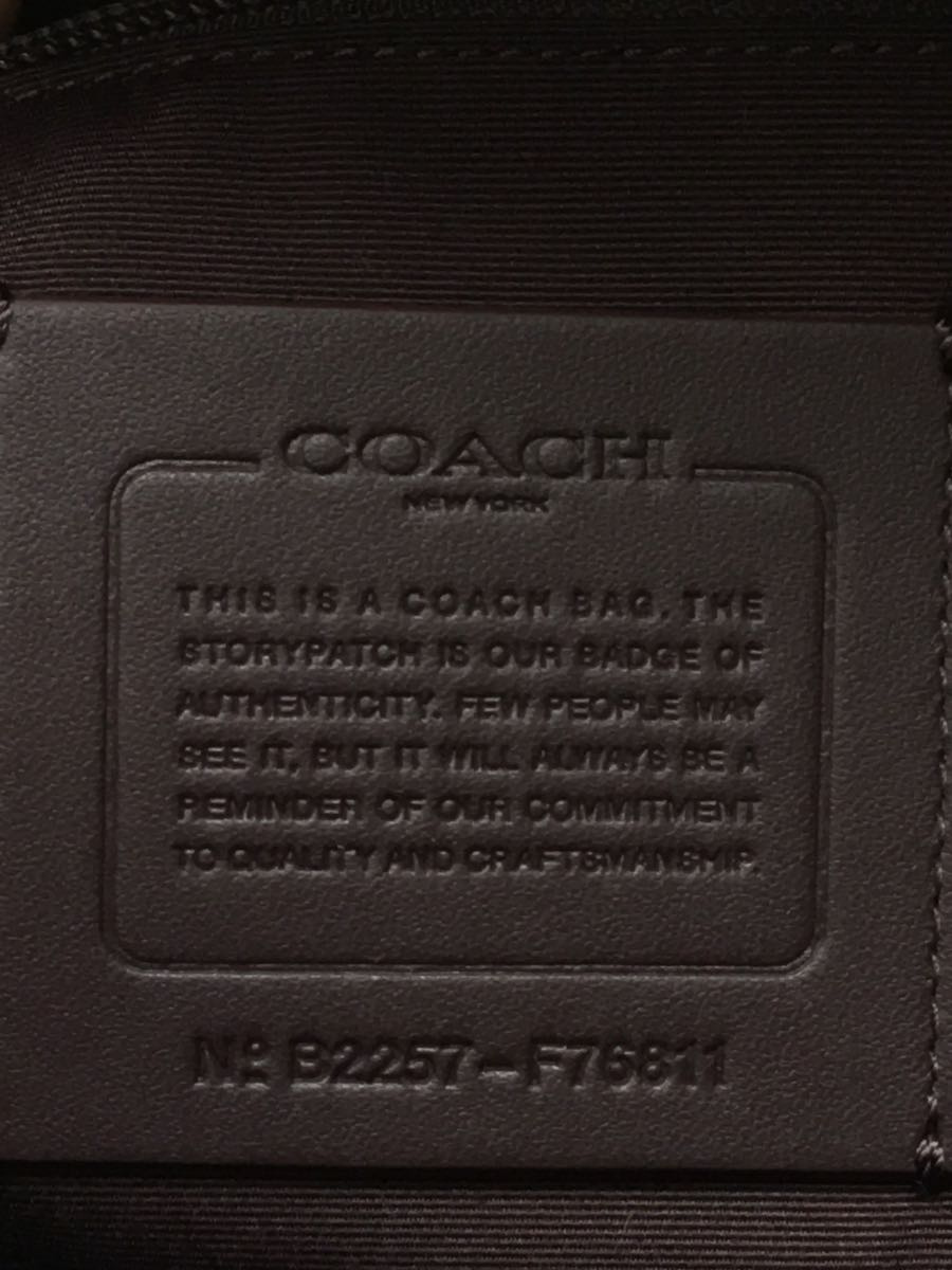 COACH◆シグネチャーボストンバッグ/レザー/GRY/F76811 シグネチャー COACH コーチ A4対応 デニム シグネチャー（ボストンバッグ