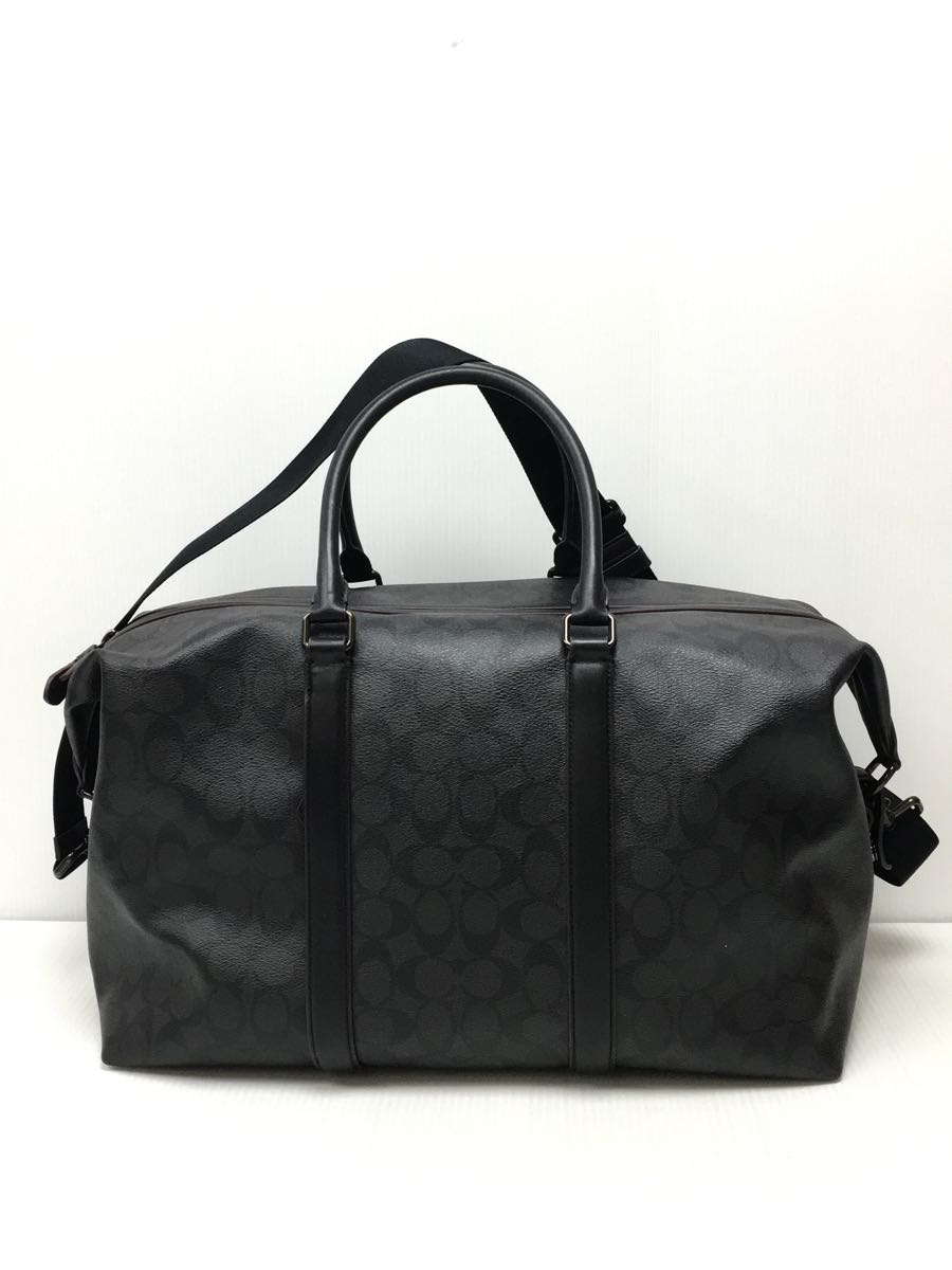 COACH◆シグネチャーボストンバッグ/レザー/GRY/F76811 シグネチャー COACH コーチ A4対応 デニム シグネチャー（ボストンバッグ