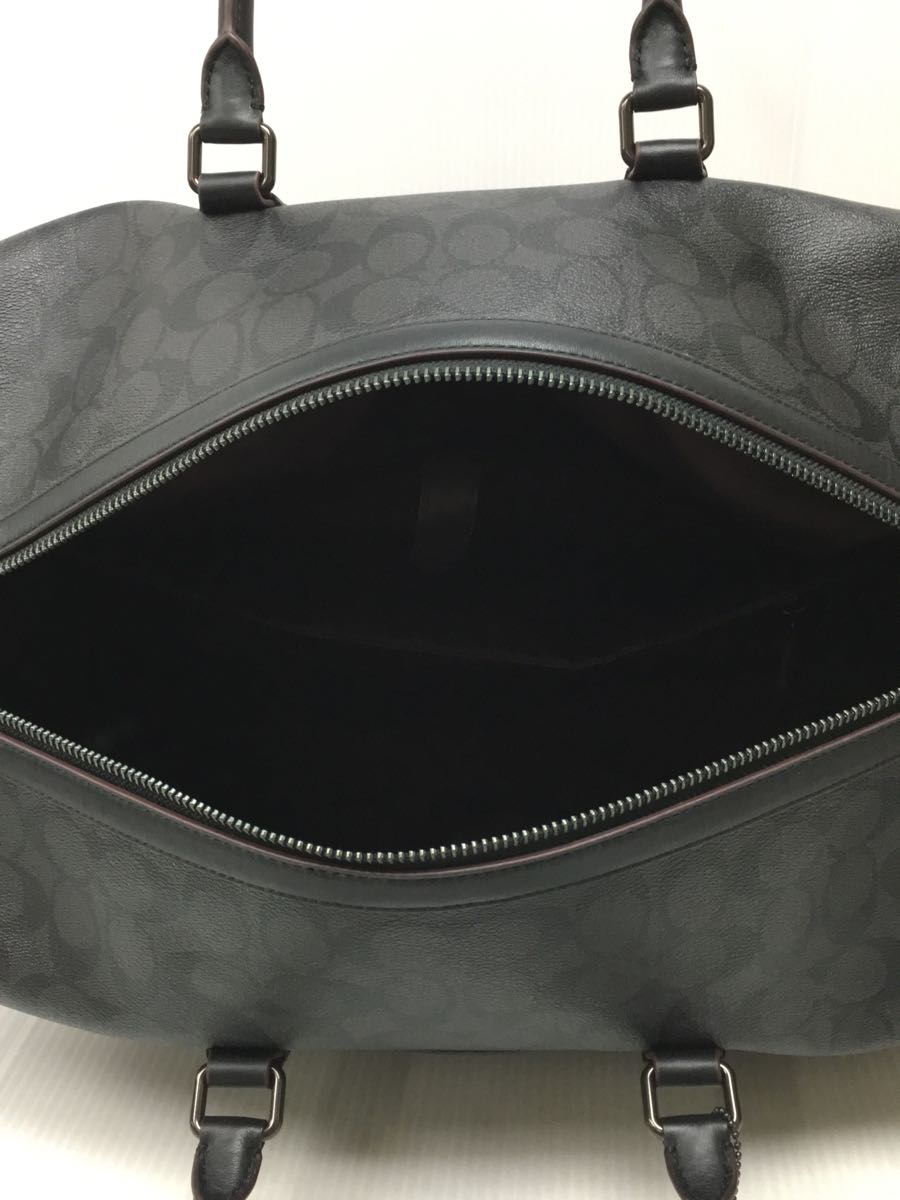 COACH◆シグネチャーボストンバッグ/レザー/GRY/F76811 シグネチャー COACH コーチ A4対応 デニム シグネチャー（ボストンバッグ
