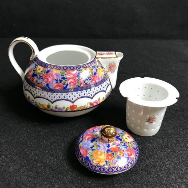 ロイヤルアーデン 薔薇 金彩 ティーフォーワン カップ ソーサー ポット付 ティーフォーワン 薔薇 ROYAL ARDEN ロイヤルアーデン ティーポット