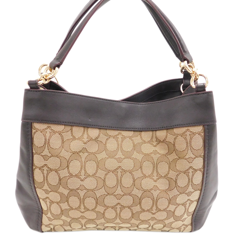 1円 □美品□ COACH コーチ F29548 シグネチャー キャンバス×レザー 