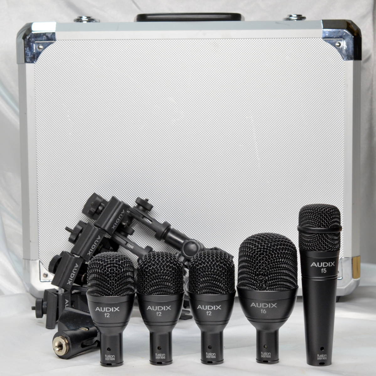 A】 Audix FP5 F2 (3本） F5 (1本) F6 (1本） ドラムマイク セット ホルダ