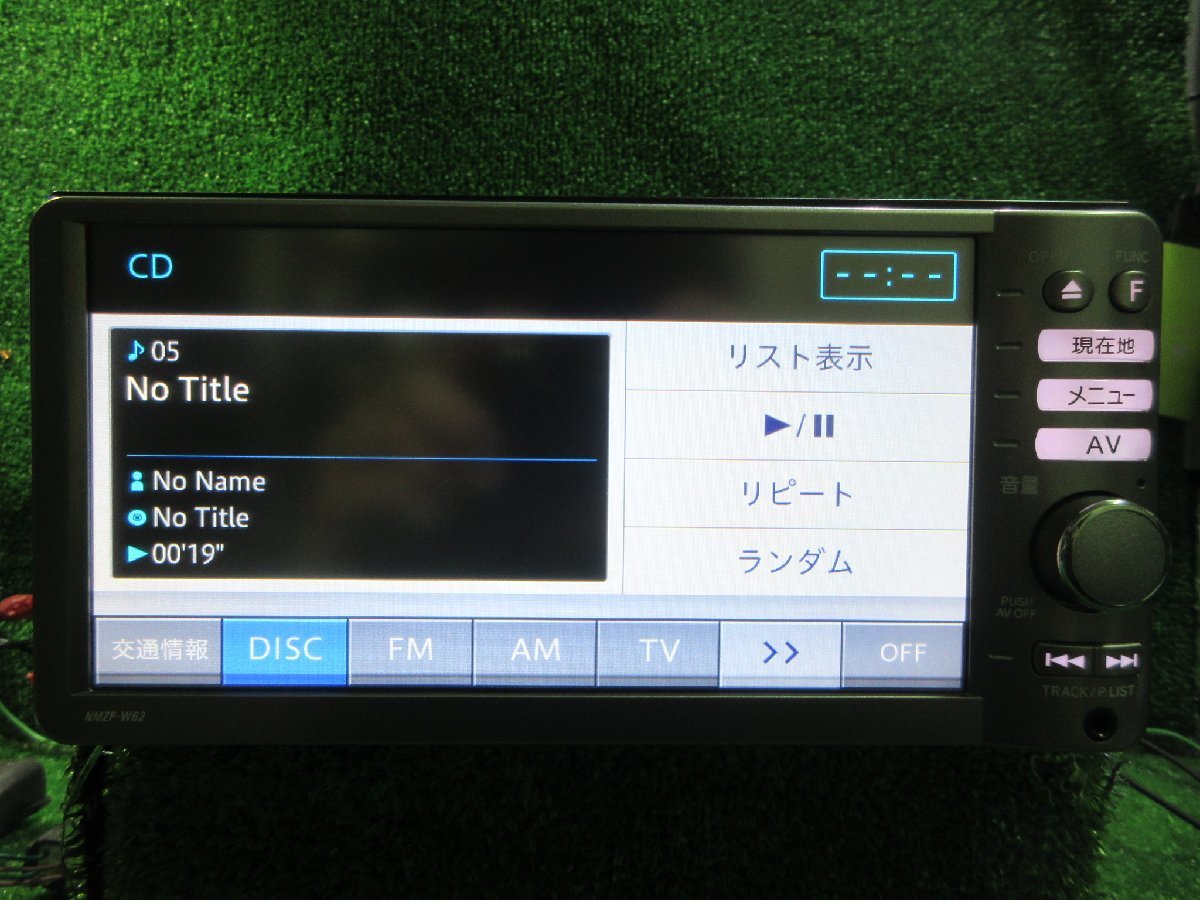 ダイハツ純正ナビ NMZP-W62 CD/DVD/Bluetoothオーディオ再生確認済み