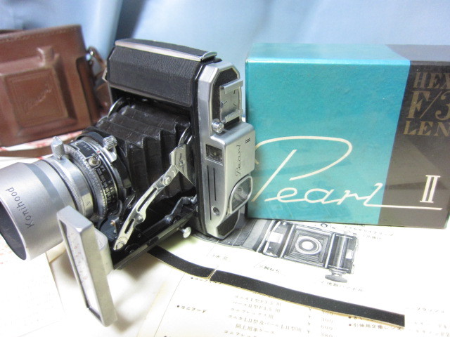 KONICA Pearl II Hexar 1:3.5 F=75mm コニカ パール 2 蛇腹 フィルム