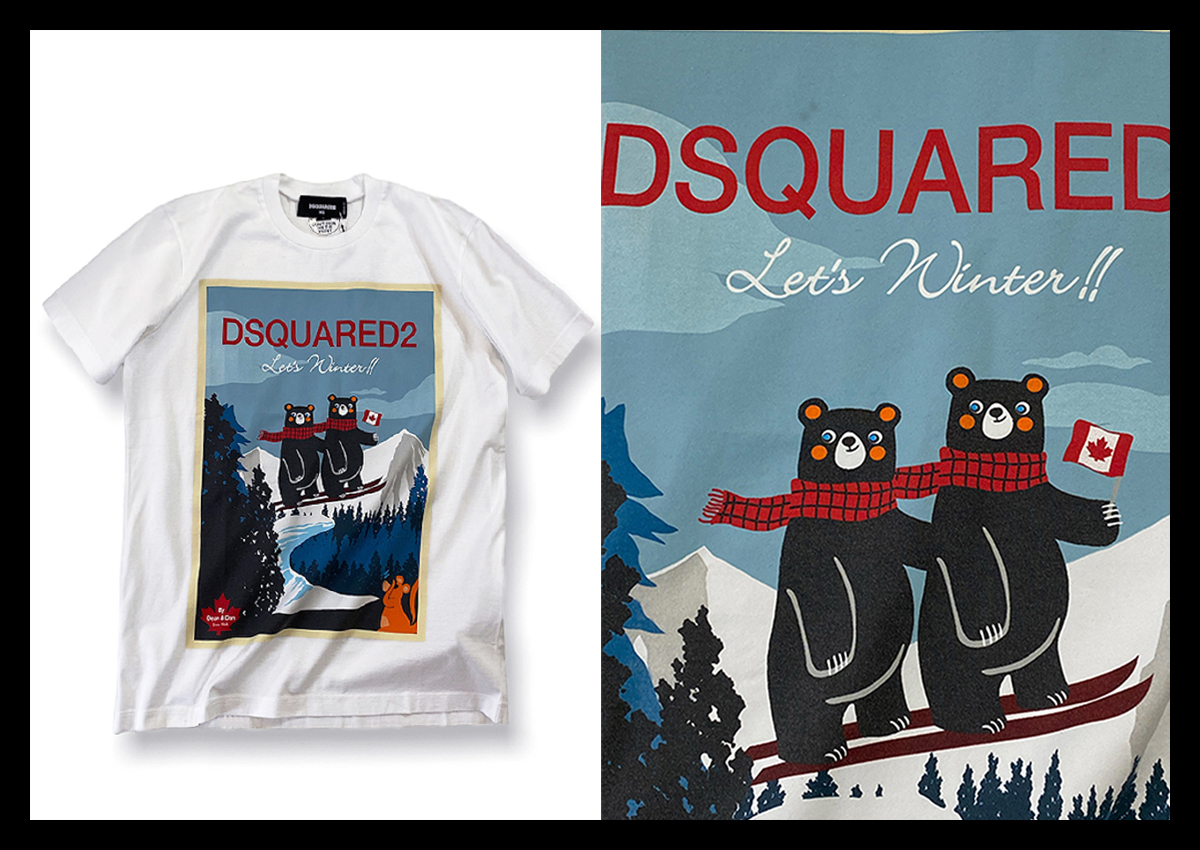 定価3.8万 ディースクエアード DSQUARED2 キャッチャーなプリントが 