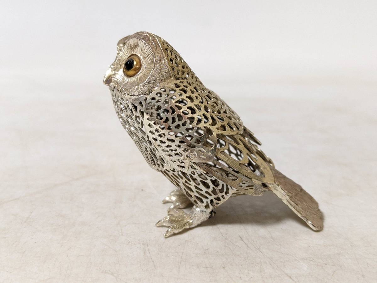クリストフル フクロウ オブジェ Christofle クリストフルシルバー