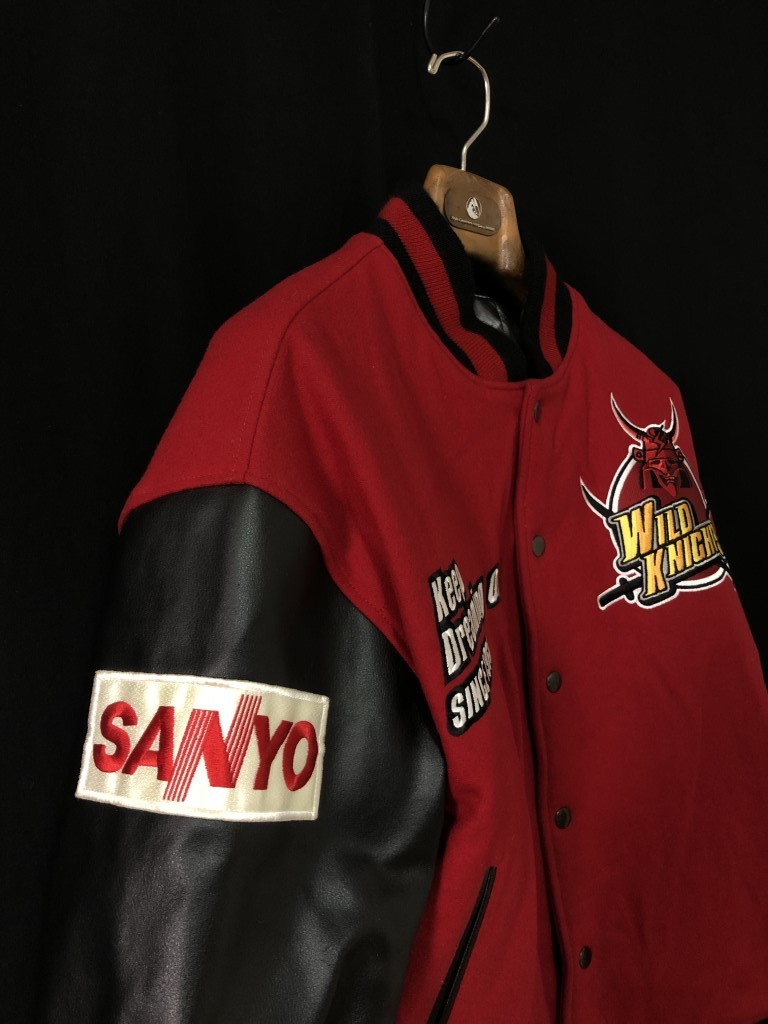 美品◇埼玉パナソニックワイルドナイツ 袖革スタジャン スタジアム 
