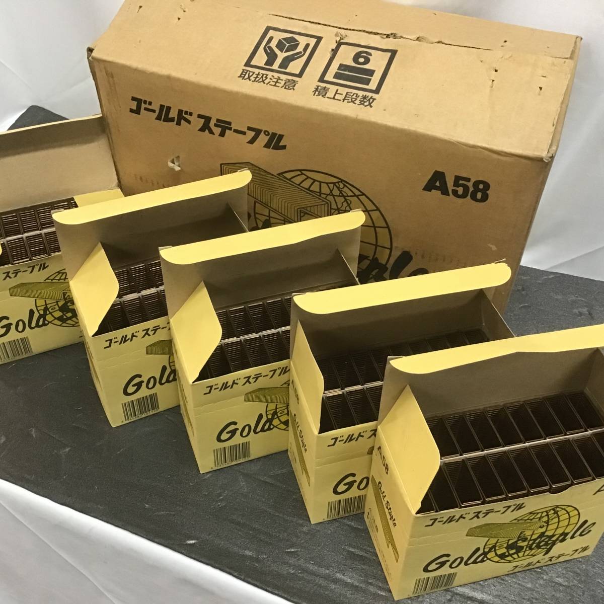 ゴールドステープル A58 2000発入×5箱 足長15mm 肩巾35mm 段ボール 