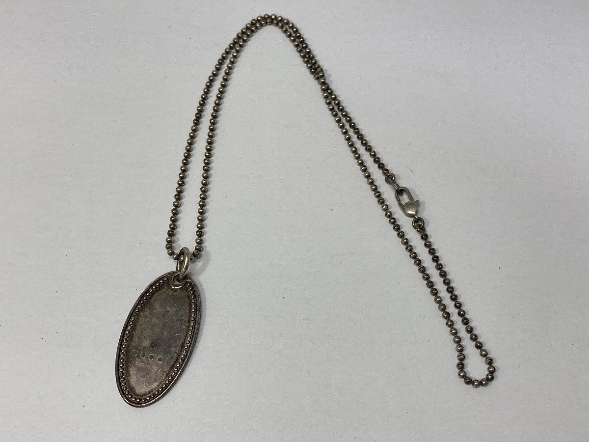  GUCCI グッチ オーバル ペンダント ネックレス シルバー925 総重量16.0g 全長50cm 16679(ネックレス、ペンダント、チョーカー)｜売買されたオークション情報、yahooの商品情報をアーカイブ公開 - オ ネックレス、ペンダント、チョーカー